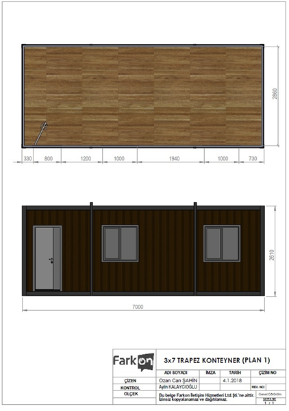 TRAPEZ KONTEYNER (PLAN 1)